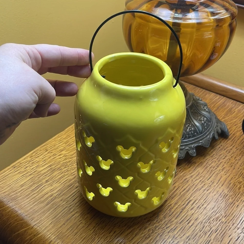 Disney Candle Holder Disney Lantern Mickey Mouse Ceramic Garden Lantern